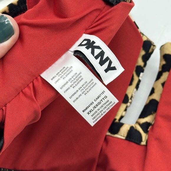 DKNY Jaguar Size XXL 2-Piece Leopard Print Bikini Set w/Removable Straps NWT - Picture 10 of 11